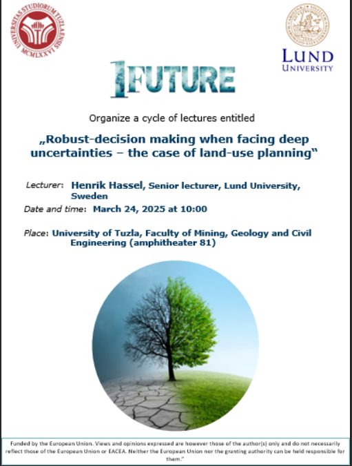 1FUTURE Project: Guest Lectures by Prof. Henrik Hassel / 1FUTURE projekat: Gostujuća predavanja prof. Henrik Hassel