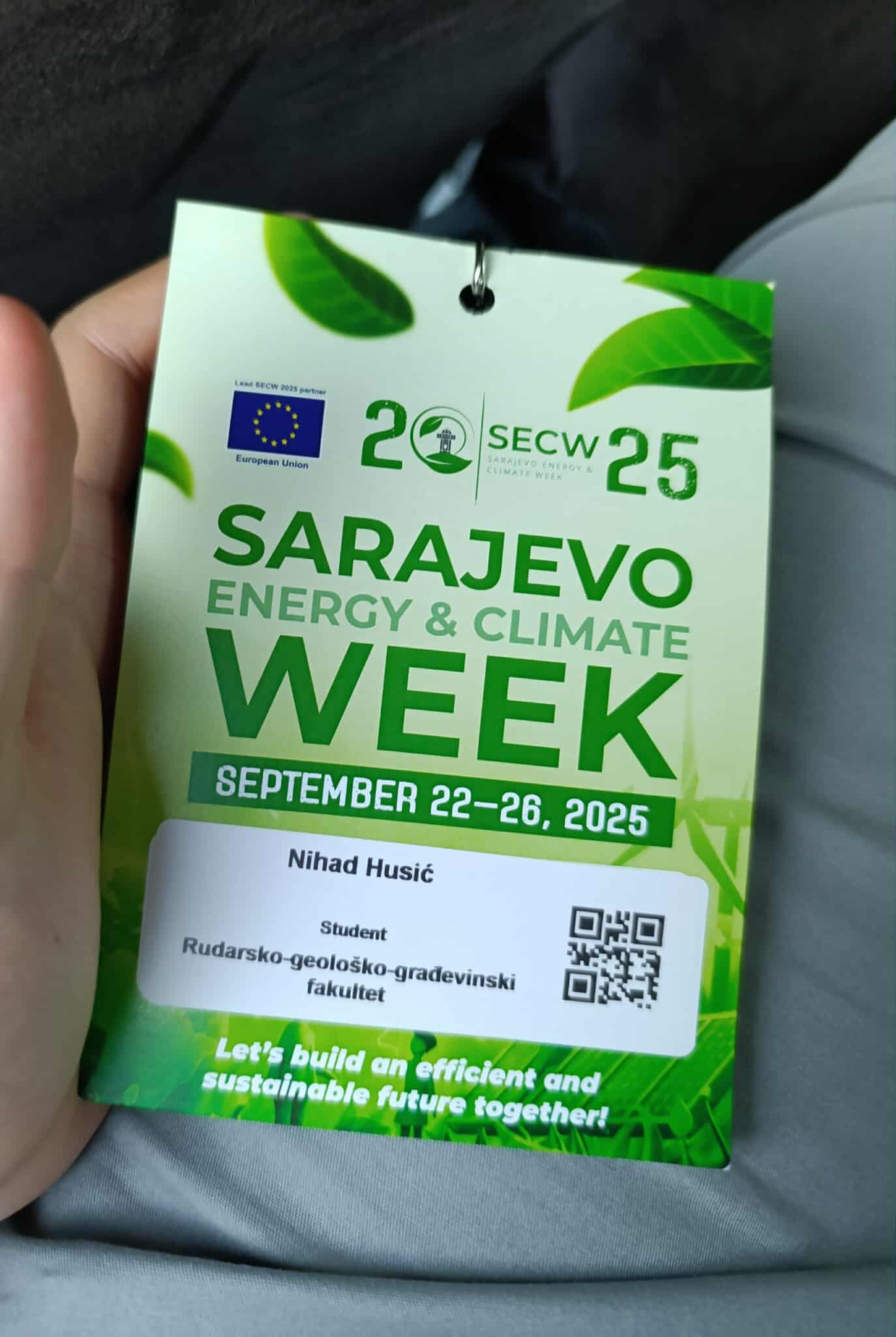 Učešće profesora i studenata Rudarsko-geološko-građevinskog fakulteta Univerziteta u Tuzli u Sarajevu Energy and Climate Week (SECW)