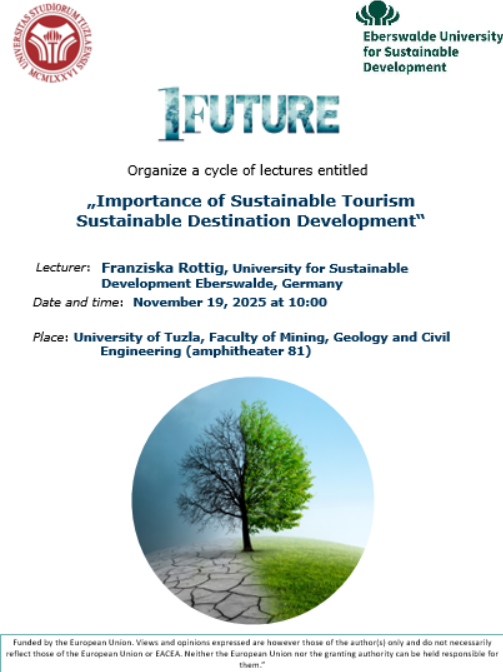 Gostujuće predavanje: Održivi razvoj destinacija (Projekat 1FUTURE)