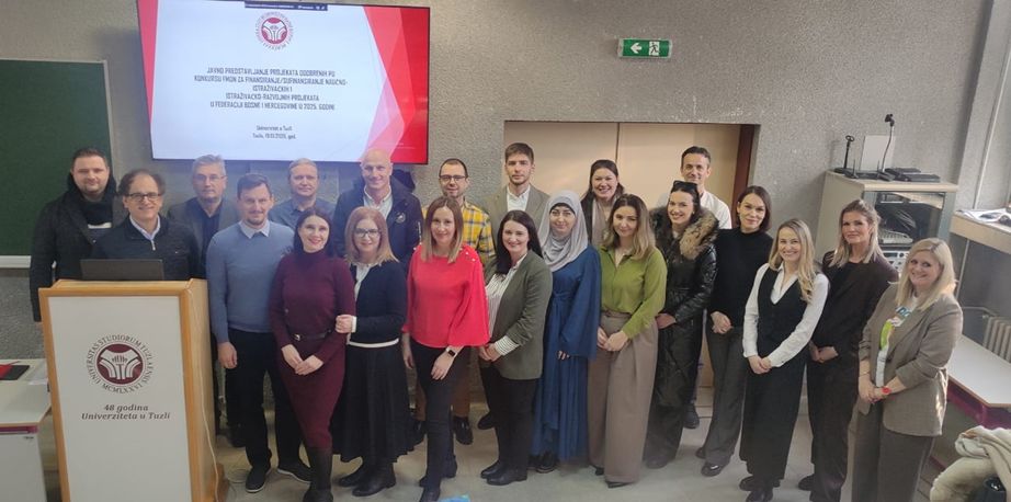 Javno predstavljanje projekata odobrenih po Javnom pozivu Federalnog ministarstva obrazovanja i nauke za finansiranje/sufinansiranje naučno-istraživačkih i istraživačko-razvojnih projekata u Federaciji Bosne i Hercegovine u 2025.